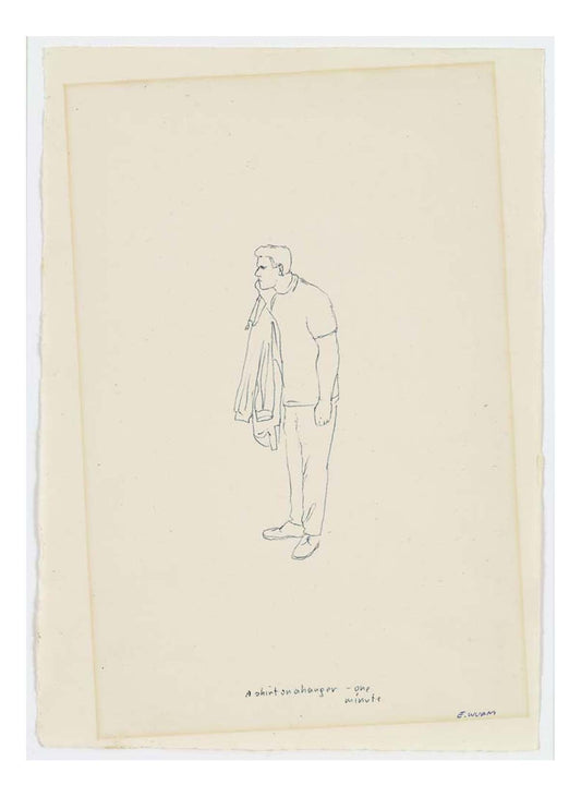 Erwin Wurm - A shirt on a hanger, 16x12" (A3) Poster Print