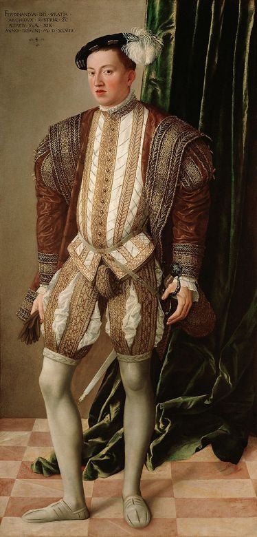 Erzherzog Ferdinand von Tirol, vintage artwork by Jacob Seisenegger, A3 (16x12") Poster Print