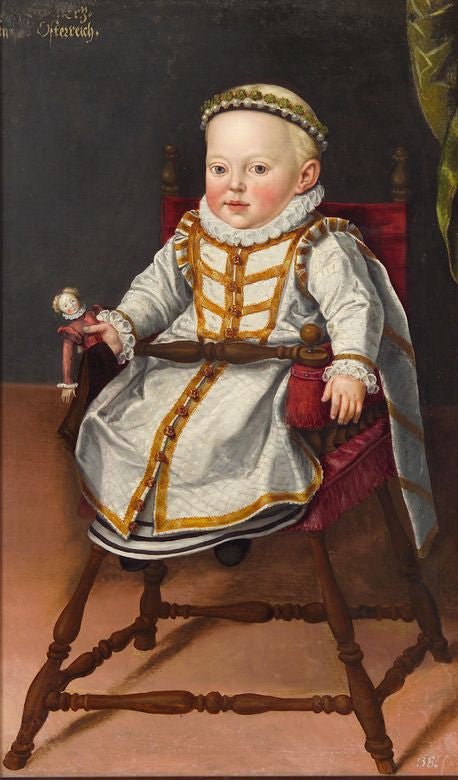 Erzherzogin Katharina Renea, vintage artwork by Jan Vermeyen, A3 (16x12") Poster Print