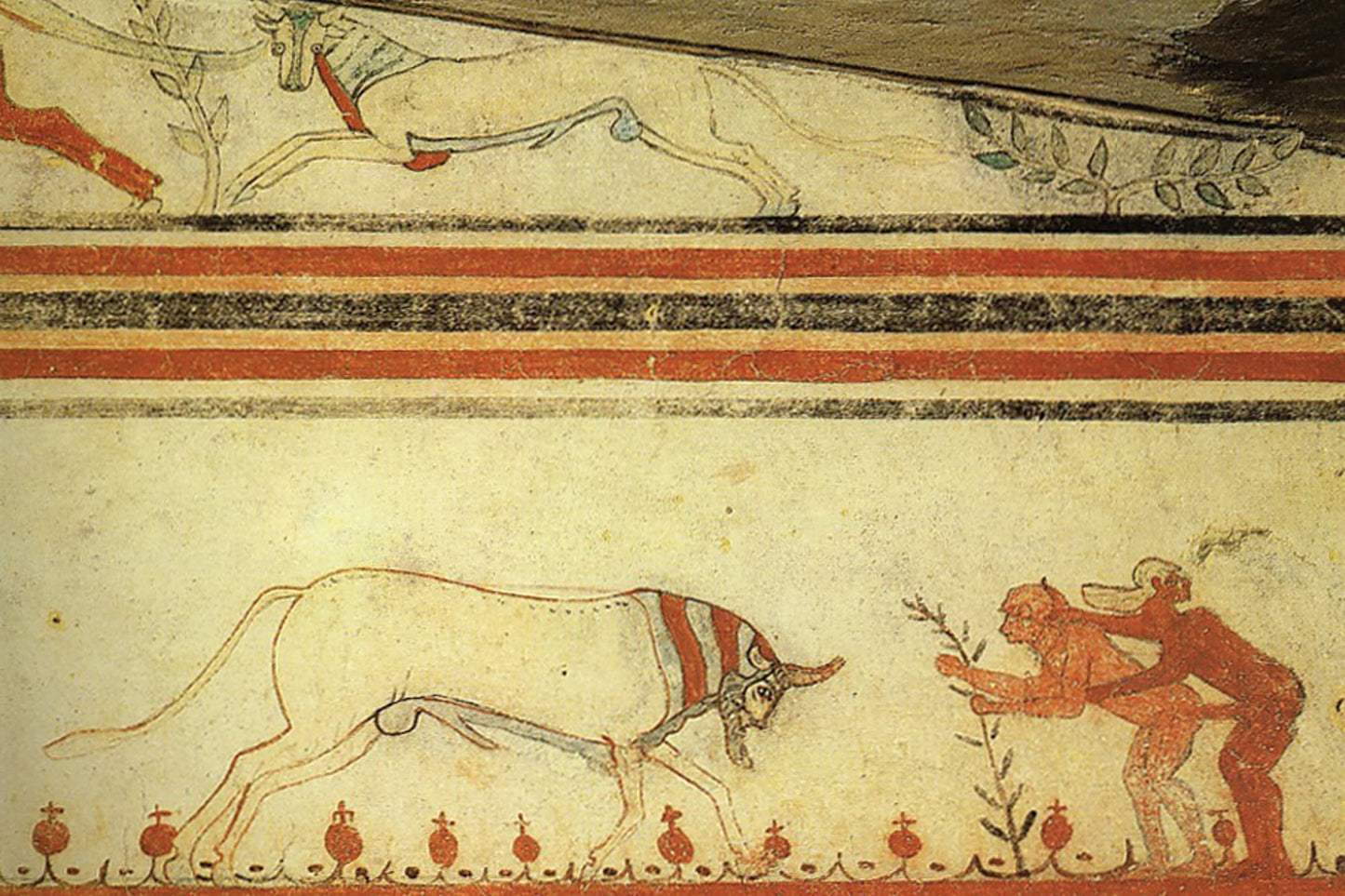 Etruscan Erotic Scene by Unknown, vintage art, modern poster print