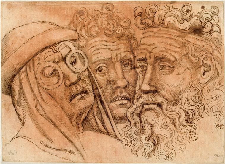 etude, vintage artwork by Pisanello, A3 (16x12") Poster Print