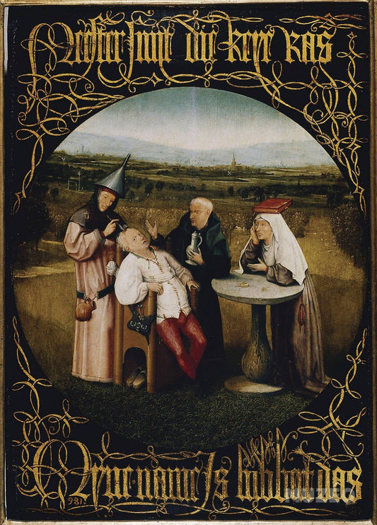 Excision of the Stone of Folly, vintage artwork by Jheronimus Bosch, A3 (16x12") Poster Print