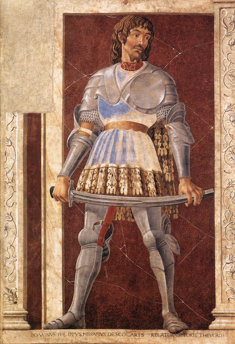 Famous Men ~ Pipo Spano, vintage artwork by Andrea del Castagno, A3 (16x12") Poster Print