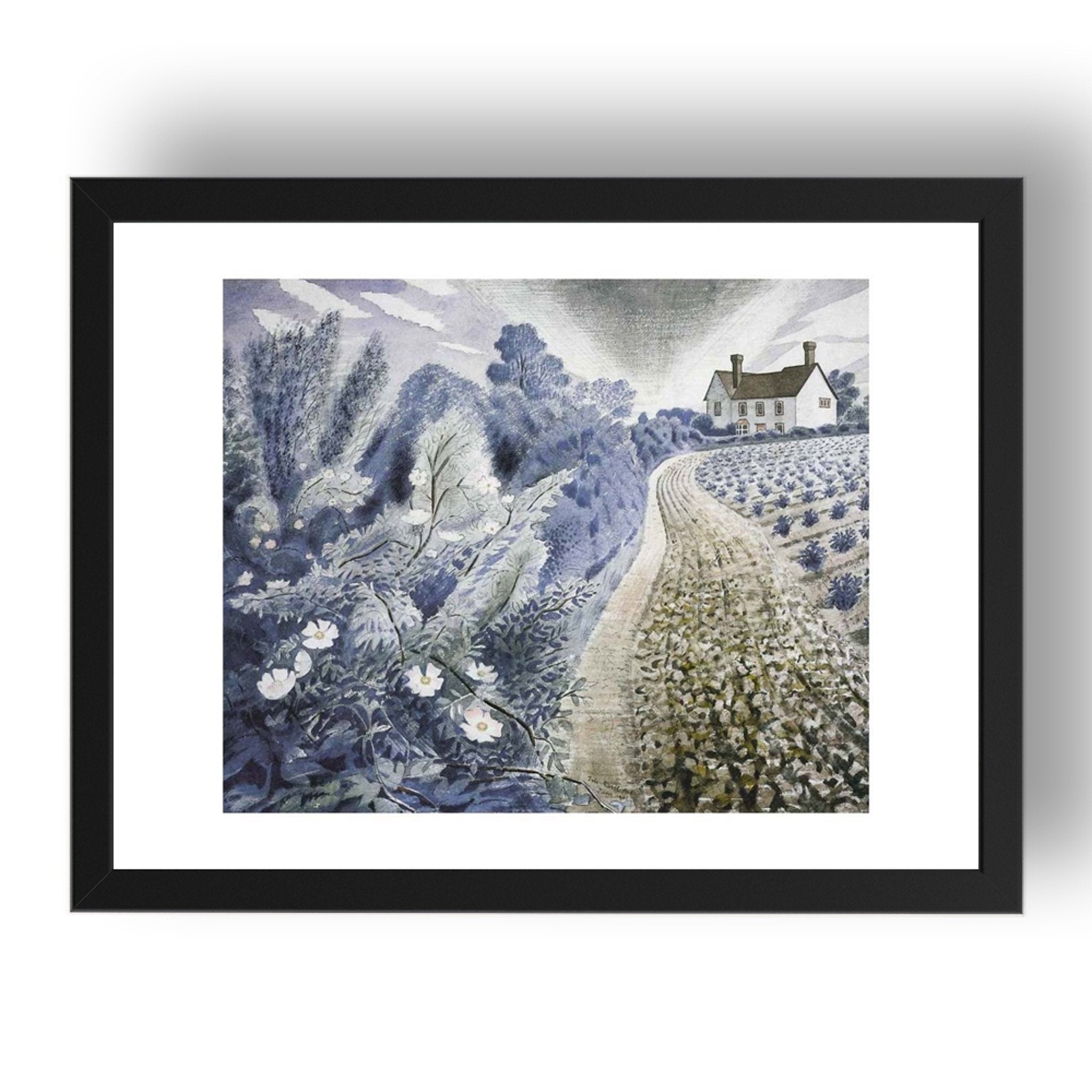 Farm House and FieldA4 by Eric Ravilious, 17x13" Frame