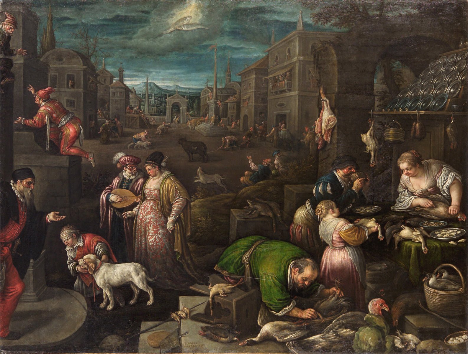 February, vintage artwork by Leandro Bassano, 12x8" (A4) Poster