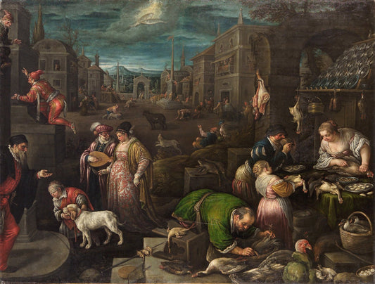 February, vintage artwork by Leandro Bassano, 12x8" (A4) Poster