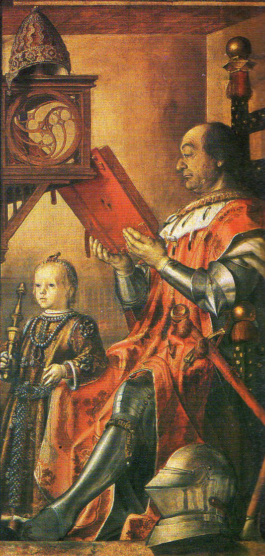 Federico da Monfeltro and his son Guidobaldo, vintage artwork by Pedro Berruguete, A3 (16x12") Poster Print