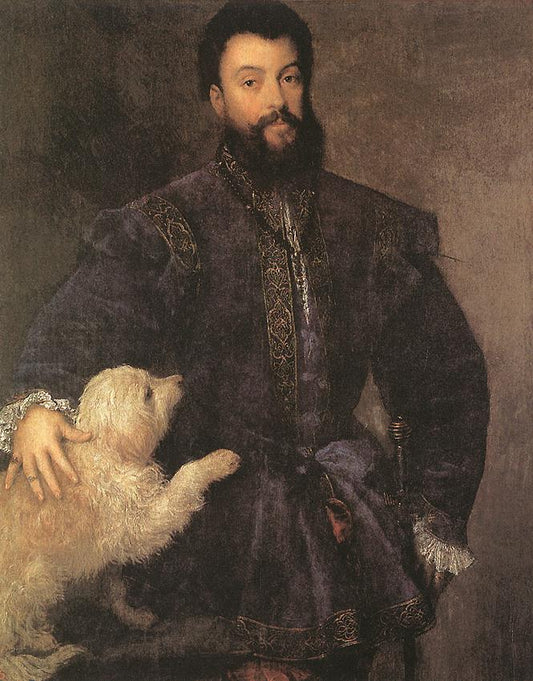 Federigo Gonzaga, Duke of Mantua, vintage artwork by Titian, A3 (16x12") Poster Print