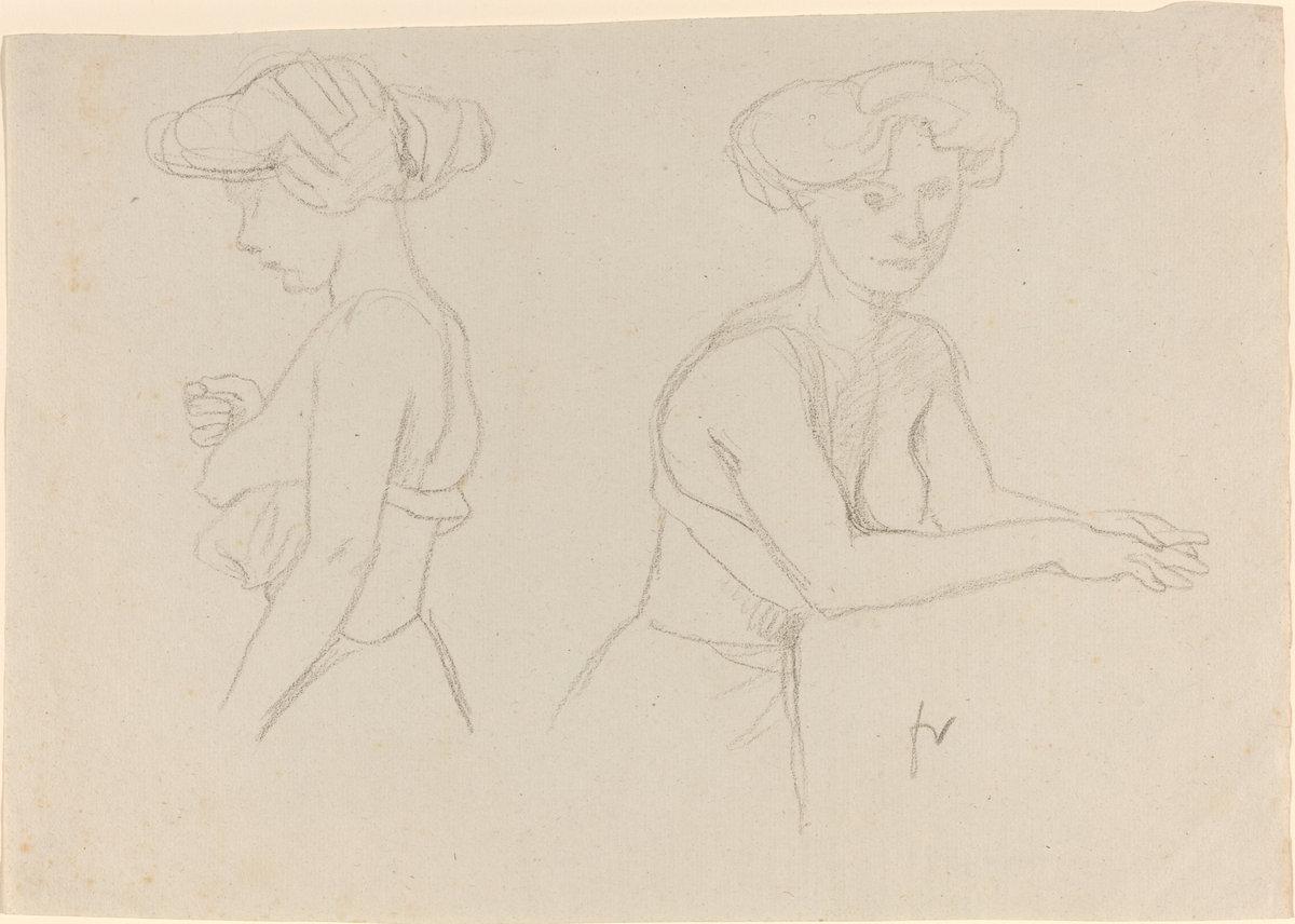 Félix Vallotton:Two Studies of a Woman Dressing,16x12"(A3) Poster