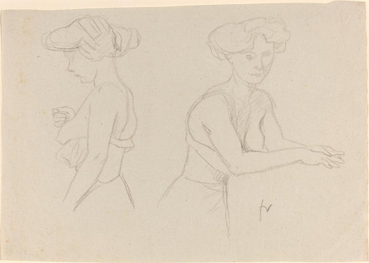 Félix Vallotton:Two Studies of a Woman Dressing,16x12"(A3) Poster