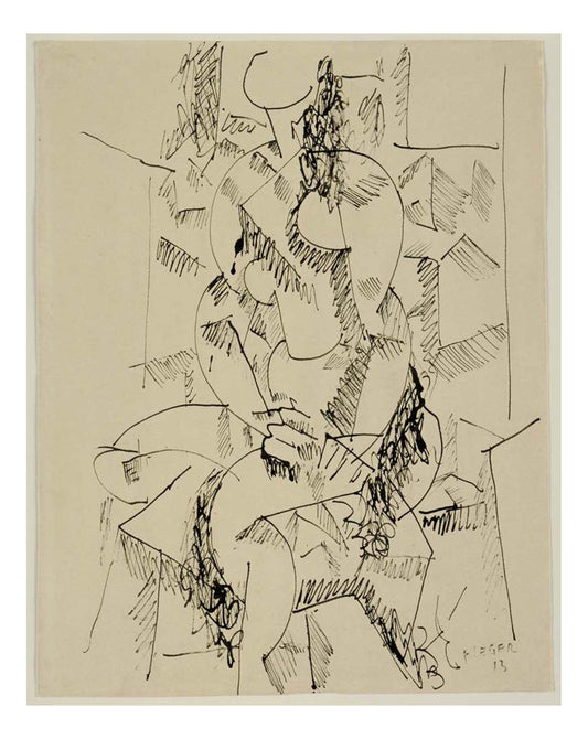 Fernand Leger - Seated Nude, 16x12" (A3) Poster Print