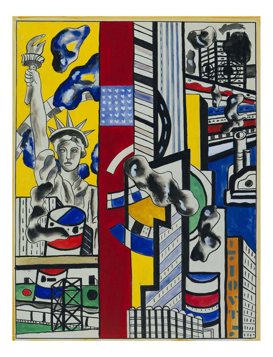 Fernand Leger - Study for Cinematic Mural, Study II, 16x12" (A3) Poster Print