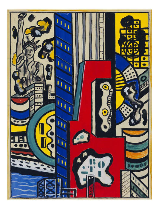 Fernand Leger - Study for Cinematic Mural, Study III, 16x12" (A3) Poster Print