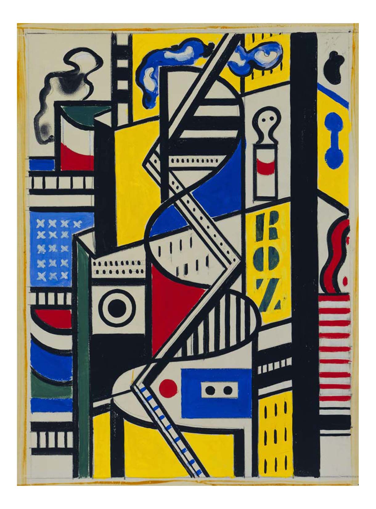 Fernand Leger - Study for Cinematic Mural, Study VI, 16x12" (A3) Poster Print