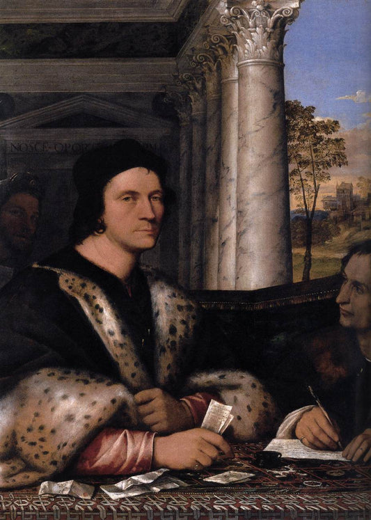 Ferry Carondelet and his Secretaries, vintage artwork by Sebastiano del Piombo, A3 (16x12") Poster Print