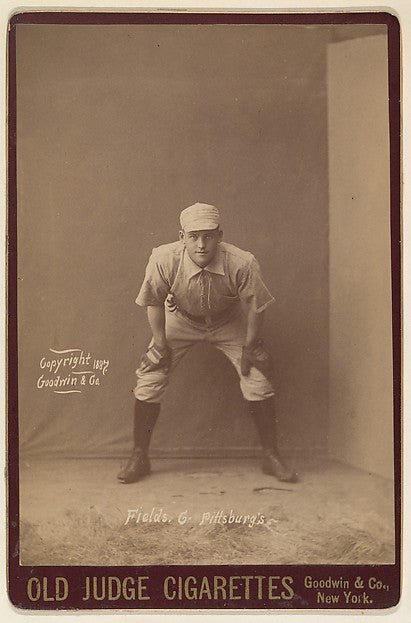 :Fields Catcher Pittsburgh from the series Old Judge Cigarettes 1887, vintage artwork, 16x12"(A3) Poster Print