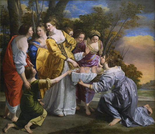 Finding of Moses, vintage artwork by Orazio Gentileschi, A3 (16x12") Poster Print