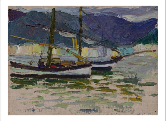 Fishing Boats  Sestri  1905 by Wassily Kandinsky, 23x16"( A2 size ) Poster Print