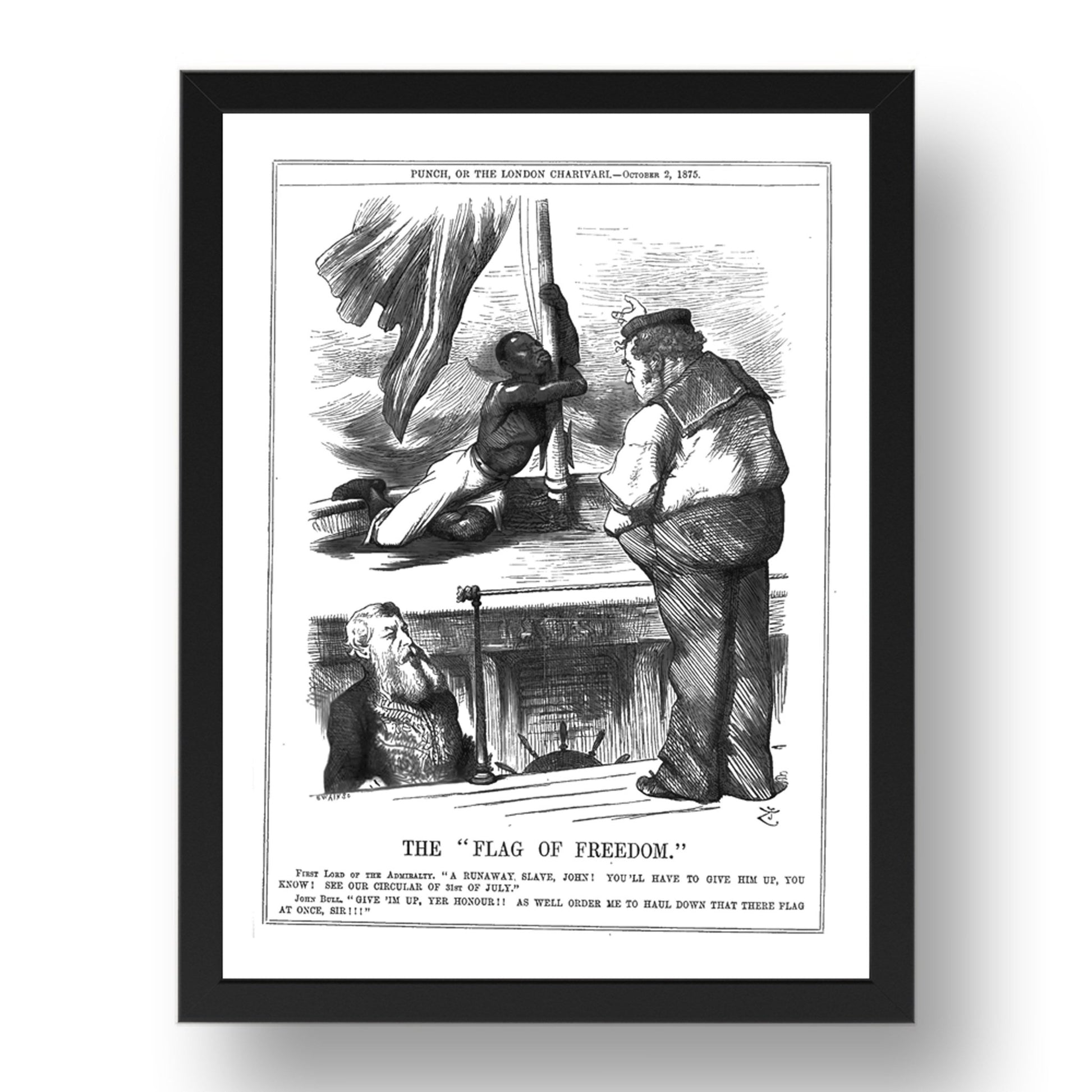 flagoffreedom, vintage historic poster in 17x13"(A3) Frame