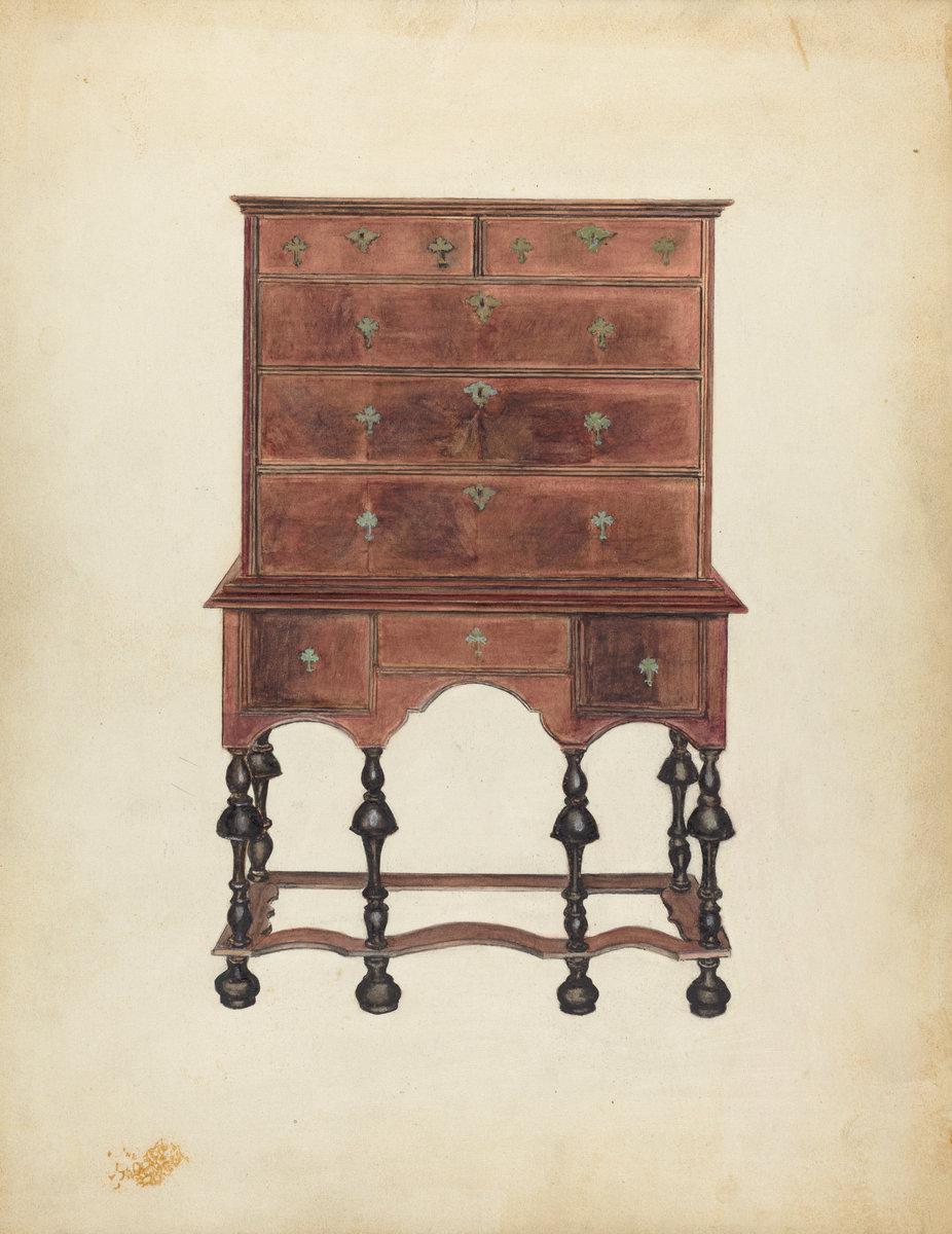 Florence Neal:Chest of Drawers,16x12"(A3) Poster