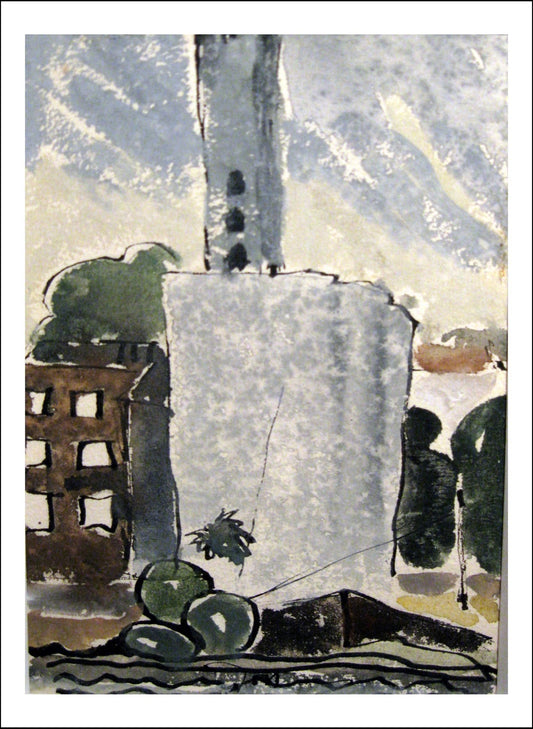 Flour Mill in Rain, 1938 by Arthur Dove, vintage art, modern poster print