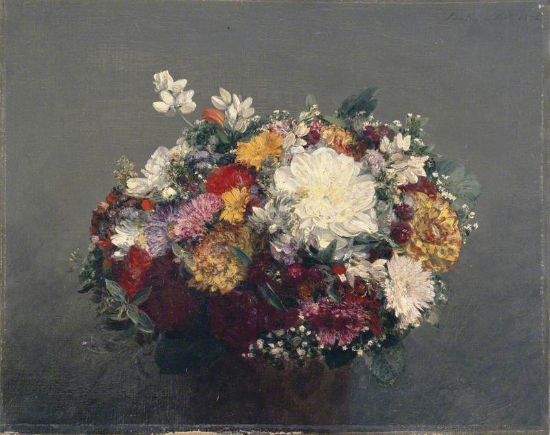 Flowers by Henri Fantin-Latour, vintage art, modern poster print