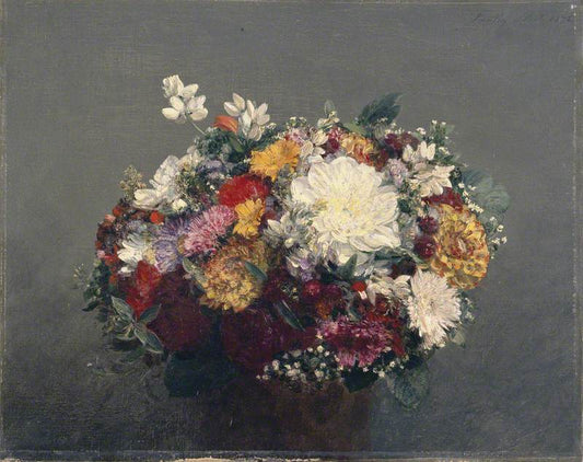 Flowers by Henri Fantin-Latour, vintage art, modern poster print