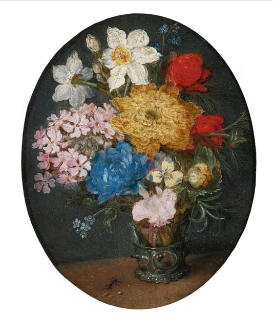 Flowers in a Roemer, vintage artwork by Jan Brueghel the Elder, 12x8" (A4) Poster