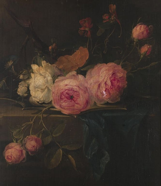 Flowers on a Plate, vintage artwork by Jan Brueghel the Elder, 12x8" (A4) Poster
