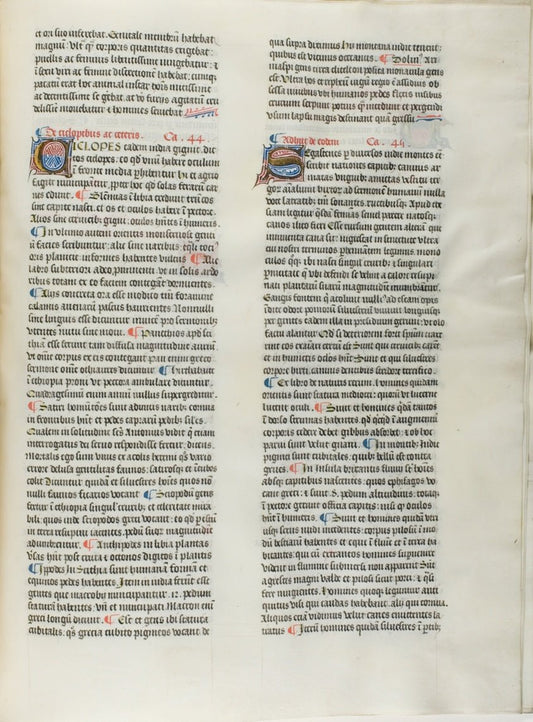 Folio Fourteen from Burchard of Sion's De locis ac mirabilibus mundi, or an Illuminated Geography by  French (Paris), 23x16"( A2 size ) Poster Print