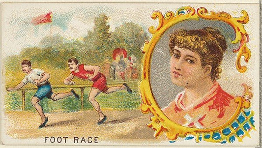 :Foot Race from the Games and Sports series for Old Judge Cigarettes 1889, vintage artwork, 16x12"(A3) Poster Print