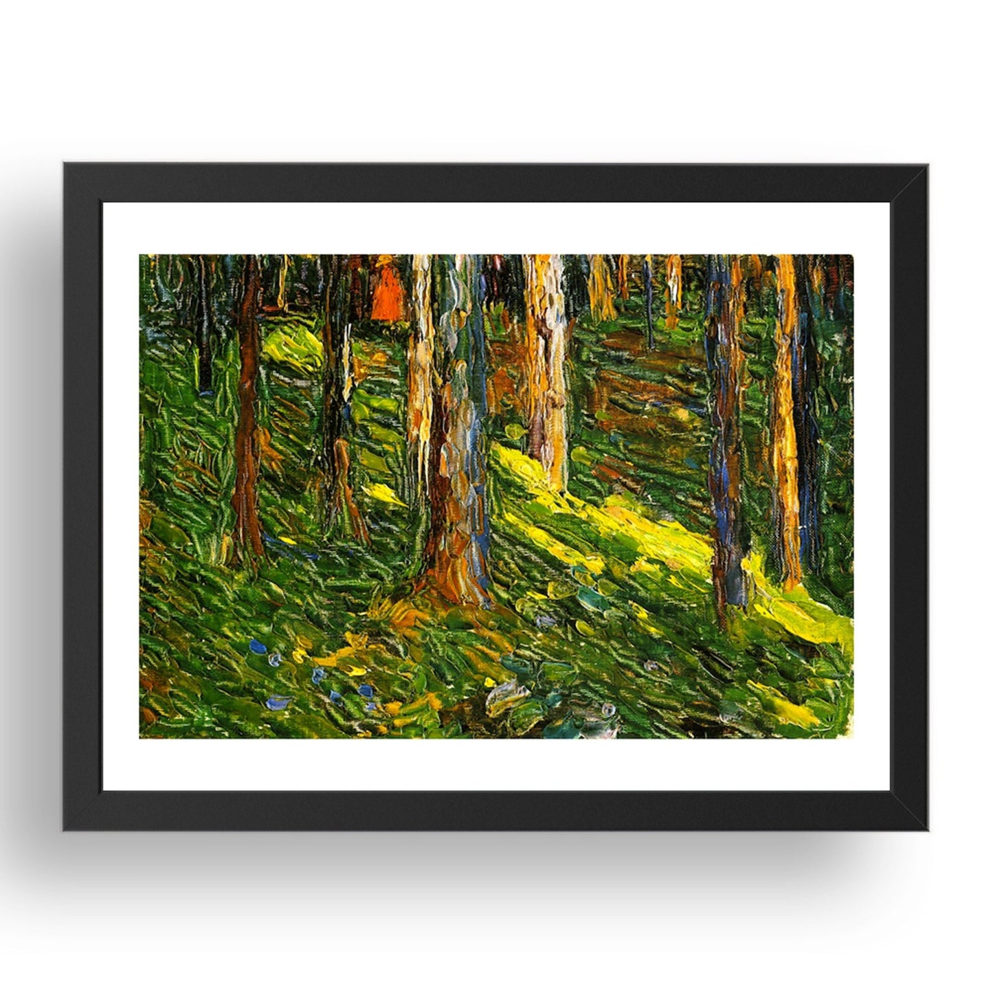 Forest Landscape with Red Figure 1902 by Wassily Kandinsky, 17x13" Frame