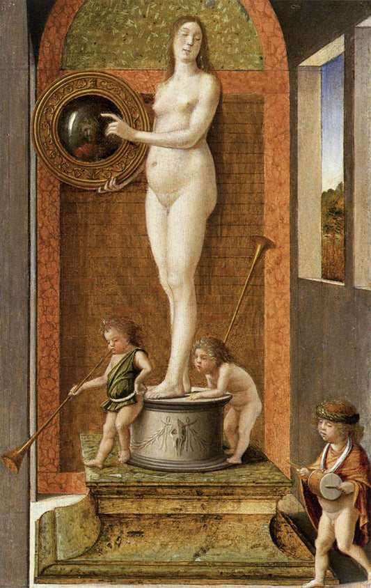 Four Allegories: Prudence (or Vanity), vintage artwork by Giovanni Bellini, A3 (16x12") Poster Print
