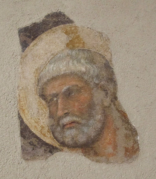 Fragment from the Maestà, vintage artwork by Lippo Memmi, 12x8" (A4) Poster