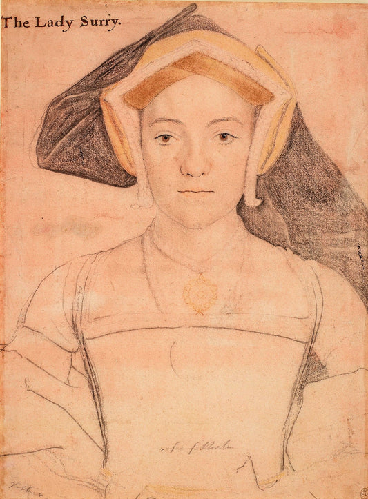 Frances, Countess of Surrey (1517-1577), vintage artwork by Hans Holbein the Younger, A3 (16x12") Poster Print