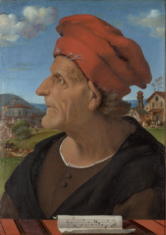 Francesco Giamberti da Sangallo, vintage artwork by Piero di Cosimo, A3 (16x12") Poster Print