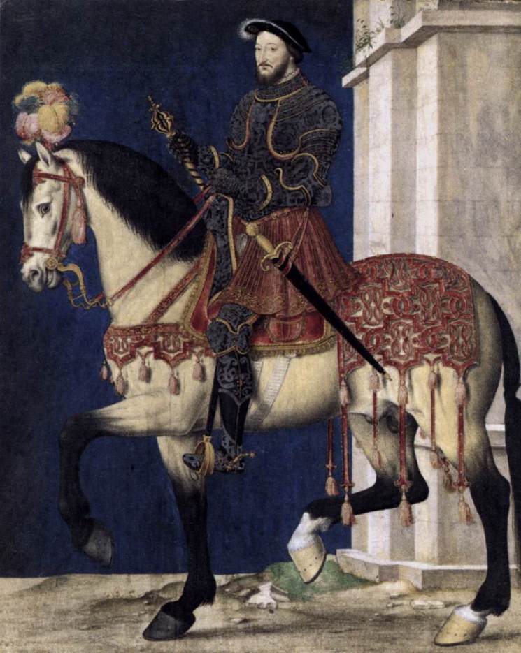 Francis I, King of France, vintage artwork by Franҫois Clouet, A3 (16x12") Poster Print