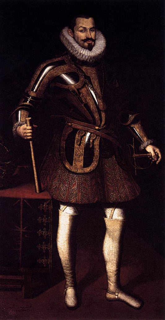 Francisco de Sandoval y Rojas, vintage artwork by Juan Pantoja de la Cruz, A3 (16x12") Poster Print