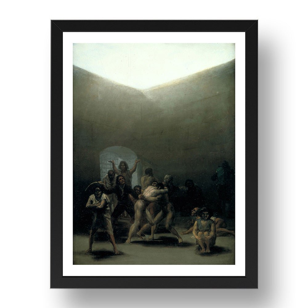 Francisco Goya - Yard With Lunatics [1794], vintage artwork in A3 (17x13") Black Frame