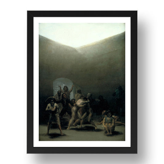 Francisco Goya - Yard With Lunatics [1794], vintage artwork in A3 (17x13") Black Frame
