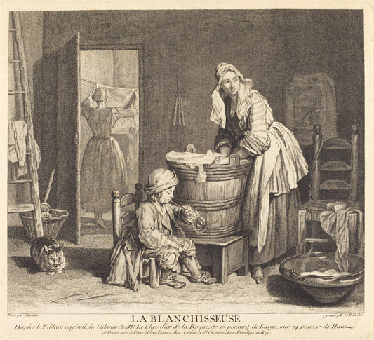 François Boucher:La Blanchisseuse,16x12"(A3) Poster