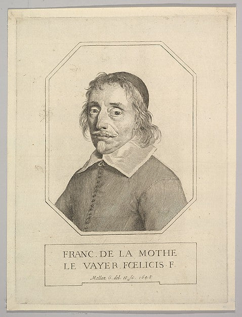 François de La Mothe Le Vayer 1648-Claude Mellan , vintage art, A3 (16x12") Poster Print