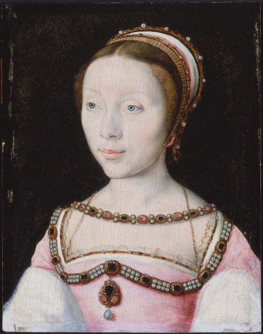 Françoise de Longwy, vintage artwork by Follower of Claude Corneille de Lyon, A3 (16x12") Poster Print