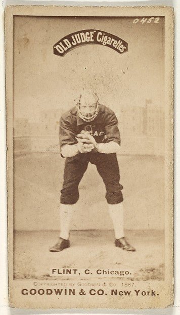 :Frank Sylvester "Silver" Flint Catcher Chicago from the Old-16x12"(A3) Poster