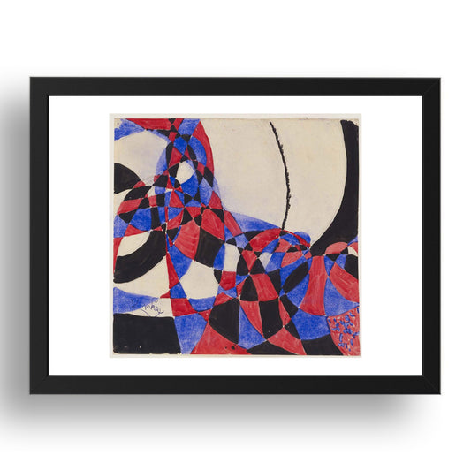 Frantisek Kupka: Amorpha Fugue in Two Colors (3), modernist artwork, A3 Size Reproduction Poster Print in 17x13" Black Frame