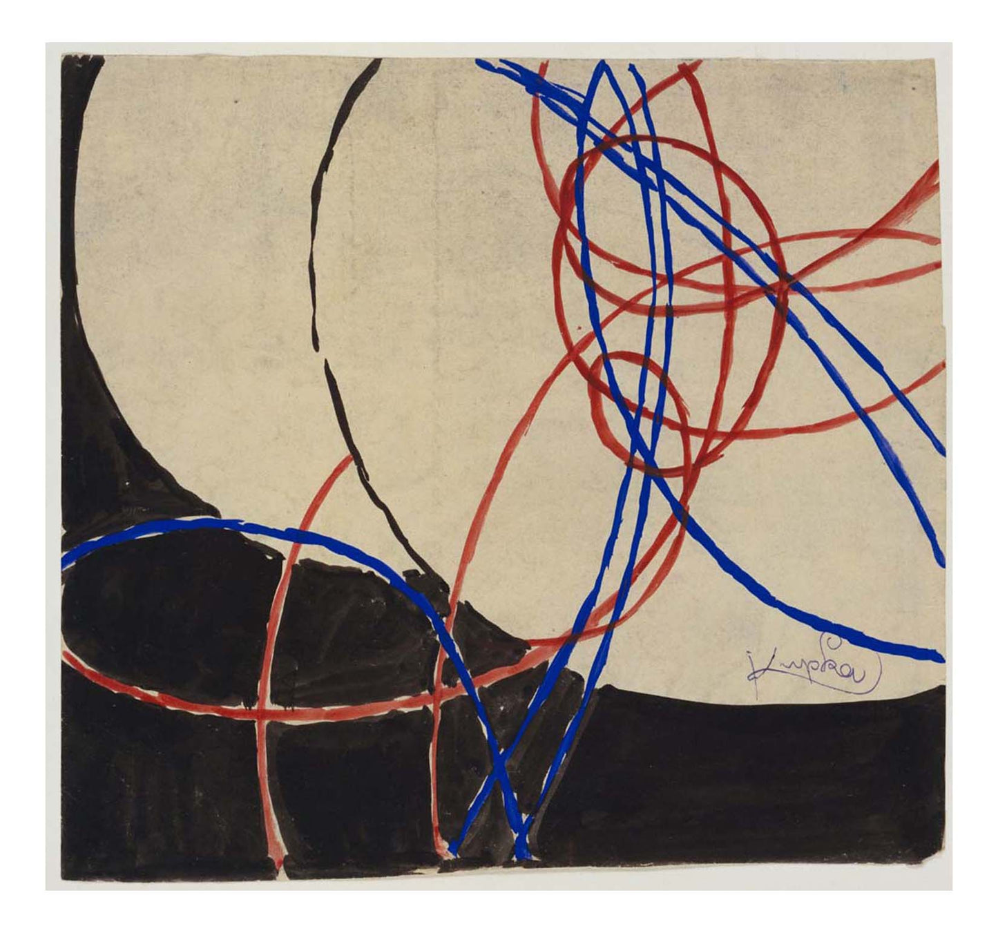 Frantisek Kupka - Amorpha Fugue in Two Colors (4), 16x12" (A3) Poster Print