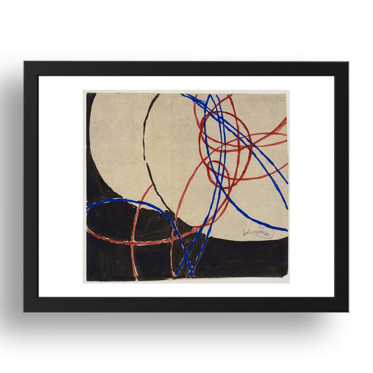 Frantisek Kupka: Amorpha Fugue in Two Colors (4), modernist artwork, A3 Size Reproduction Poster Print in 17x13" Black Frame