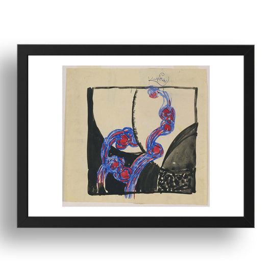 Frantisek Kupka: Amorpha Fugue in Two Colors (5), modernist artwork, A3 Size Reproduction Poster Print in 17x13" Black Frame