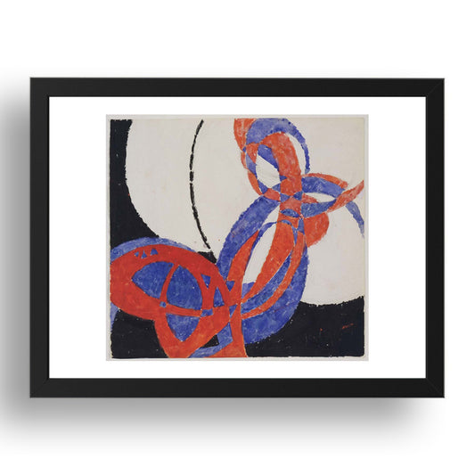 Frantisek Kupka: Replica of Fugue in Two Colors Amorpha, 1912, modernist artwork, A3 Size Reproduction Poster Print in 17x13" Black Frame