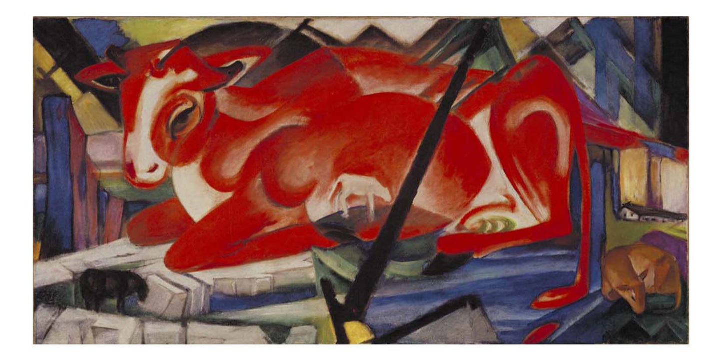 Franz Marc - The World Cow, 16x12" (A3) Poster Print